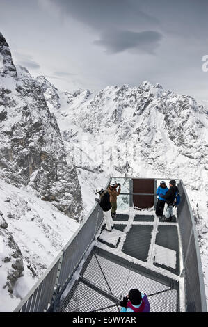 AlpspiX Aussichtsplattform, Skywalk, Zugspitze, Garmisch-Partenkirchen, Bayern, Deutschland Stockfoto