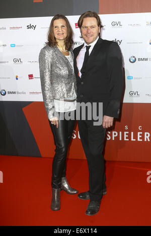 Prominente für die Award-Gala "Deutscher Schauspielerpreis" am Theater des Westens.  Mitwirkende: Gast wo: Berlin, Deutschland bei: 10. Februar 2014 Stockfoto