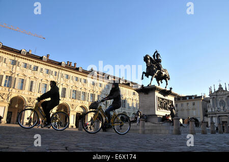 Piazza San Carlo, Turin, Piemont, Italien Stockfoto