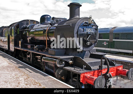 Restaurierte Dampf Lok E.V. Cooper Ingenieur im Boat of Garten Bahnhof, Strathspey Steam Railway, Cairngorms National Park Stockfoto