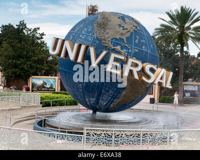 Universal Studios Eingang globale Zeichen in Orlando Florida Stockfoto