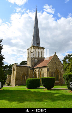 Norman Pfarrei Kirche St. Marien, High Street, Old Town, Hemel Hempstead, Hertfordshire, England, Vereinigtes Königreich Stockfoto