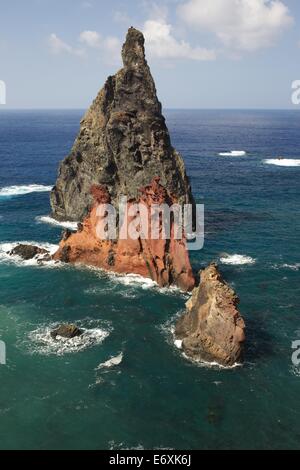 Felsen in der Nähe von Ponta de São Lourenço, Madeira, Portugal Stockfoto