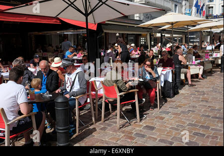 außen Französisch Restaurant, St. Malo, Bretagne, Frankreich Stockfoto