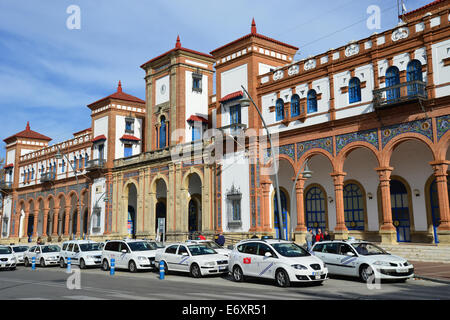 Jerez-Bahnhof (Estación de Ferrocarril), Plaza De La Estación, Jerez De La Frontera, Provinz Cádiz in Andalusien, Spanien Stockfoto