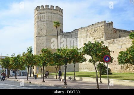 Alcázar von Jerez in Jerez De La Frontera, Provinz Cádiz, Andalusien, Königreich von Spanien Stockfoto