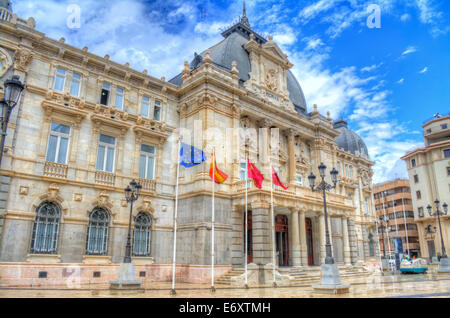 HDR für das Rathaus in der Stadt von Cartagena, Region Murcia, Süden Spaniens Stockfoto