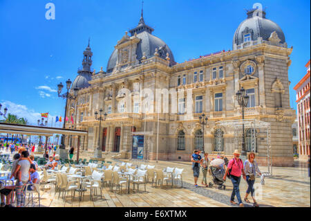 HDR für das Rathaus in der Stadt von Cartagena, Region Murcia, Süden Spaniens Stockfoto