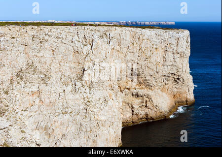 Blick vom Cabo Sao Vincente Richtung Sagres Algarve Portugal Stockfoto