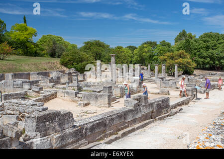 Glanum romanischen Stadt Ruinen bei St. Remy de Provence, Provence, Frankreich Stockfoto