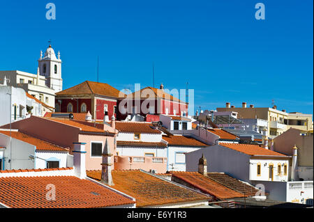 Farbenfrohen Gebäuden Alcantarilha Algarve Portugal Stockfoto