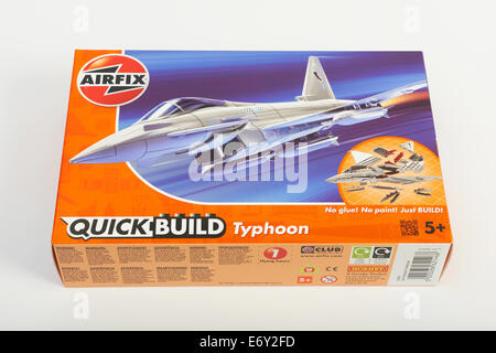 Airfix schnell bauen Typhoon Modell Kampfflugzeuge von Hornby UK gemacht Stockfoto