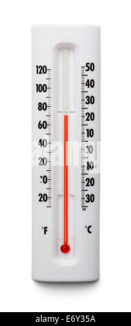 Wetter-Thermometer, Isolated on White Background. Stockfoto