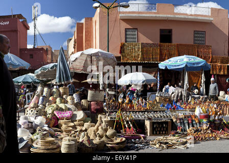 Das Stroh Markt in den Souks, Marrakesch, Marokko Stockfoto