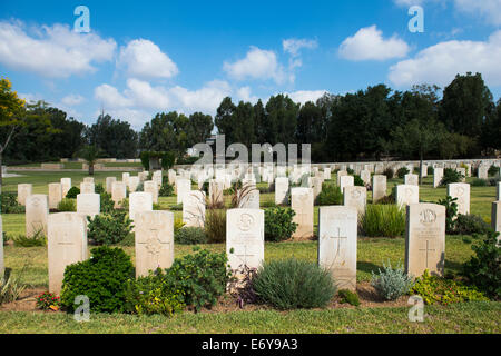 Ramleh Commonwealth War Graves Kommission Cemetery. Stockfoto