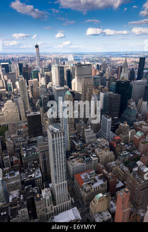 Die Wolkenkratzer ragen über Midtown Manhattan, New York City - USA. Stockfoto