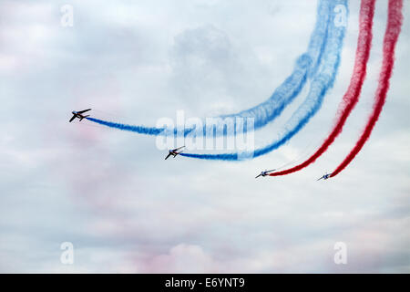 Payerne, Schweiz, 30. August 2014. Patrouille Acrobatique de France ein Manöver am AIR14 Stockfoto