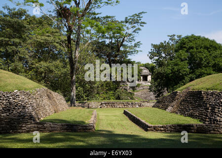 Mexiko, Chiapas, Palenque, Palenque archäologischer Park, den Ballspielplatz Stockfoto