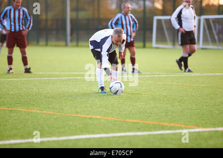 Fußball Spieler Positionierung Stockfoto