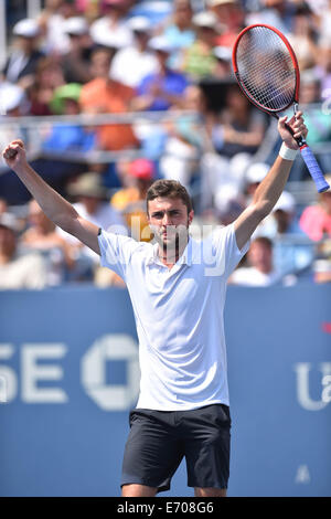 Flushing Meadows, New York, USA. 31. August 2014. US Open Tennis Championships. Gilles Simon (Fra) © Aktion Plus Sport/Alamy Live-Nachrichten Stockfoto