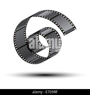 Film-Streifen-curl Stockfoto
