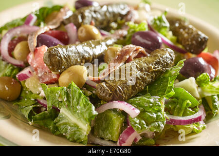 American Diner Stil griechischer Salat Stockfoto