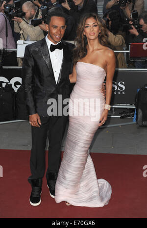 London, UK, UK. 2. Sep, 2014. Lewis Hamilton und Nicole Scherzinger kommen für die GQ Men of the Year Award am Royal Opera House. Bildnachweis: Ferdaus Shamim/ZUMA Draht/Alamy Live-Nachrichten Stockfoto