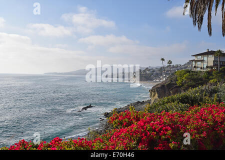 Laguna Beach Küste & Gärten Stockfoto