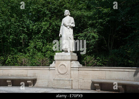 Denkmal für Franz Liszt, 1902, vom Bildhauer Hermann Hahn, Carrara-Marmor, Weimar, Thüringen, Deutschland Stockfoto