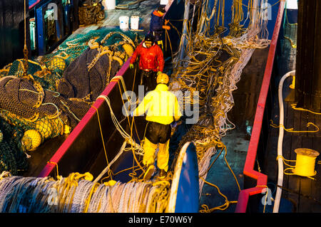 Pollack Angeln in der Bering-See - Juli 2014 Stockfoto