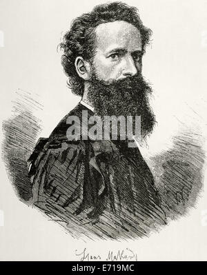 Hans Makart (1840-1884). Österreichische akademische Historienmaler, Designer und Dekorateur, gravieren. Stockfoto