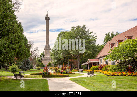 Brock Denkmal bei Queenston Höhen Schlachtfeld; Krieg von 1812, der Generalmajor Sir Isaac Brock, Queenstone, Ontario; Kanada Stockfoto