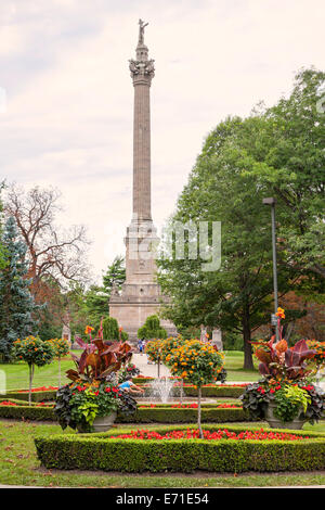 Brock Denkmal bei Queenston Höhen Schlachtfeld; Krieg von 1812, der Generalmajor Sir Isaac Brock, Queenstone, Ontario; Kanada Stockfoto