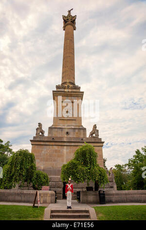 Brock Denkmal bei Queenston Höhen Schlachtfeld; Krieg von 1812, der Generalmajor Sir Isaac Brock, Queenstone, Ontario; Kanada Stockfoto