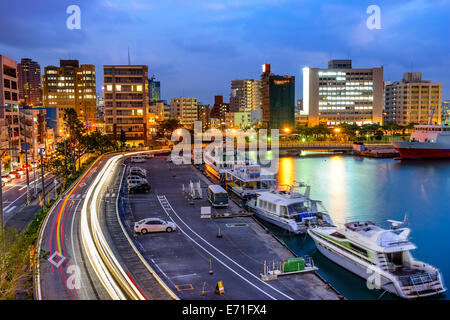 Naha, Okinawa, Japan Stadtbild im Bay. Stockfoto