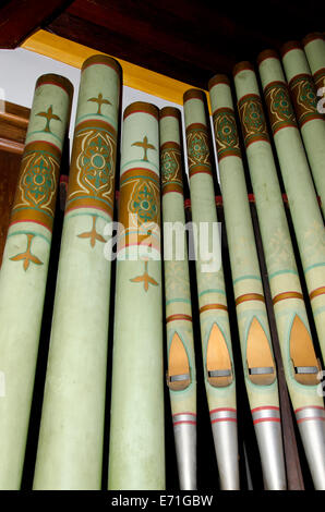 USA, Alabama, Marengo County, Demopolis. Historischen Trinity Episcopal Church, gegründet im Jahre 1834. Pfeifenorgel. Stockfoto