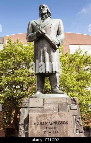 Skuli Magnusson Statue, Reykjavik, Island Stockfoto