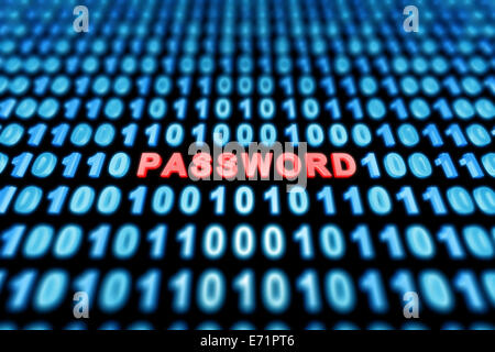 Passwort-Hintergrund Stockfoto