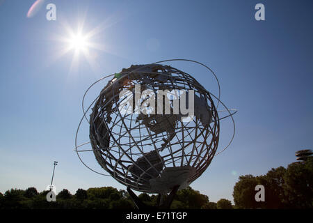 Die Unisphere, in Flushing Meadows Corona Park Ortsbild des US Open Tennis Championships Stockfoto