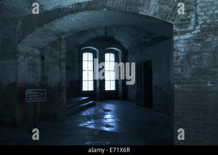 Offiziere-Viertel innen Fort Point, San Francisco, Kalifornien, USA, Nordamerika. Stockfoto