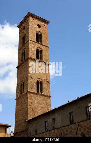 Campanile des Doms, Volterra, Toskana, Italien Stockfoto