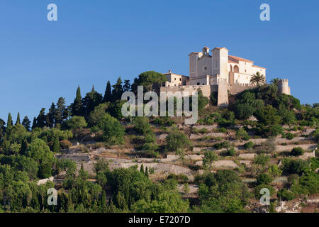 Wallfahrt Kirche von Sant Salvador am Kalvarienberg, Arta, Mallorca, Balearen, Spanien Stockfoto