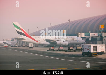 Flughafen Dubai, Vereinigte Arabische Emirate. Stockfoto