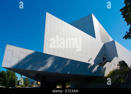 Finlandia-Talo, Finlandia-Halle (1975) von Alvar Aalto, Stadtteil Töölö, Helsinki, Finnland, Europa Stockfoto