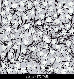 Nahtlose Ornament Design mit Blumen Stockfoto
