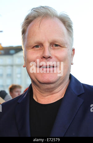 Hamburg, Deutschland. 3. Sep, 2014. Deutscher Musiker Herbert Groenemeyer besucht die Premiere des Films "A Most Wanted Man", niederländische Regisseur Anton Corbijn, in Hamburg, Deutschland, 3. September 2014. Foto: Axel Heimken/Dpa/Alamy Live News Stockfoto