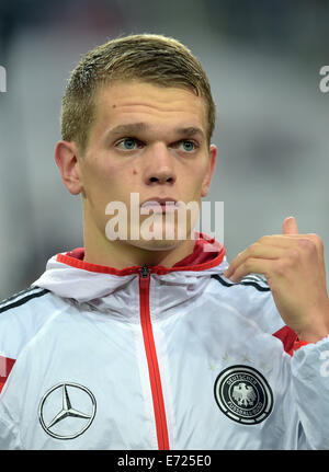 Gerresheim, Deutschland. 3. Sep, 2014. Deutschlands Matthias Ginter ist im Bild vor den internationalen Fußball Spiel zwischen Deutschland und Argentinien in Gerresheim, Deutschland, 3. September 2014. Foto: Federico Gambarini/Dpa/Alamy Live News Stockfoto