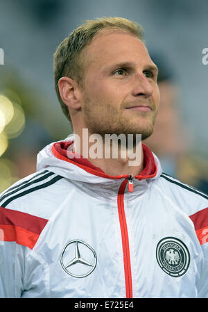 Gerresheim, Deutschland. 3. Sep, 2014. Benedikt Hoewedes Deutschlands ist im Bild vor den internationalen Fußball Spiel zwischen Deutschland und Argentinien in Gerresheim, Deutschland, 3. September 2014. Foto: Federico Gambarini/Dpa/Alamy Live News Stockfoto