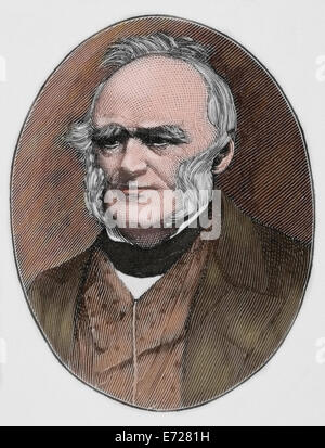 Charles Lyell (1797-1875). Britischer Jurist und Geologe. Gravur. Universalgeschichte des 19. Jahrhunderts. Farbige. Stockfoto