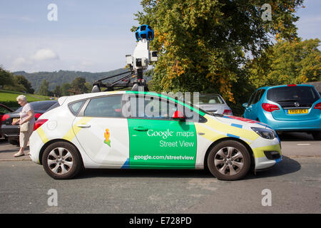 Google Maps Street View-Kamerawagen in und um Windermere Stockfoto